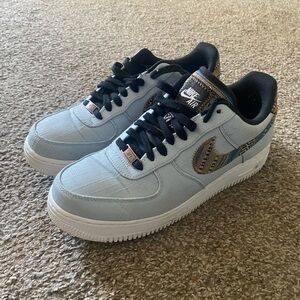 Nike Air Force 1 Low Men’s Sneakers - Light Blue/Black